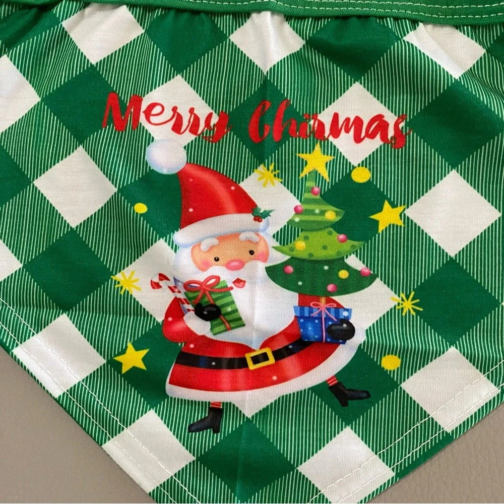Christmas bandana for dogs 2 pcs size L